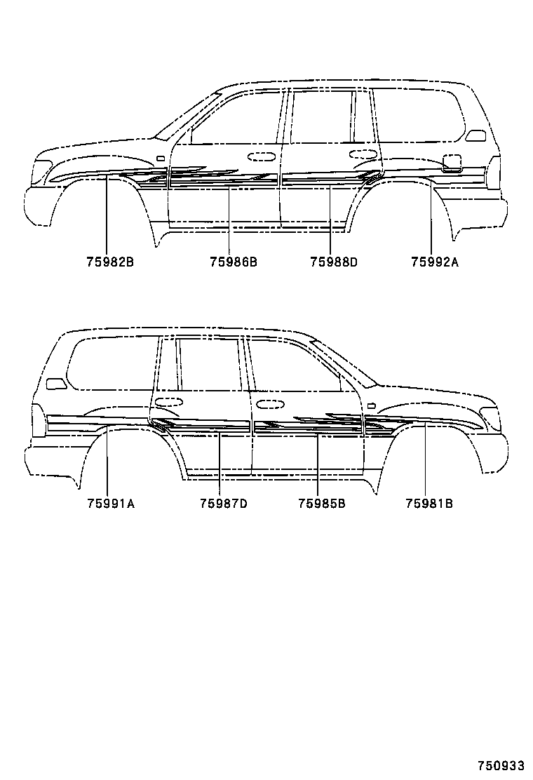  LAND CRUISER 100 |  BODY STRIPE