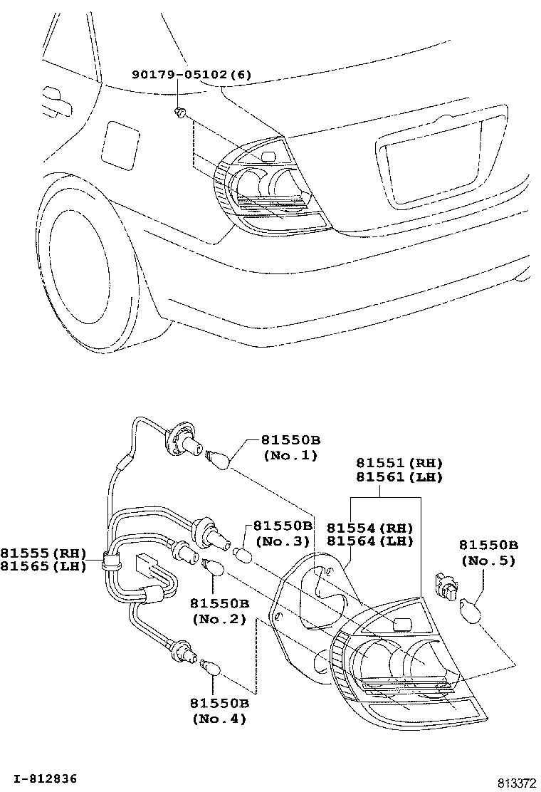  CAMRY |  REAR COMBINATION LAMP