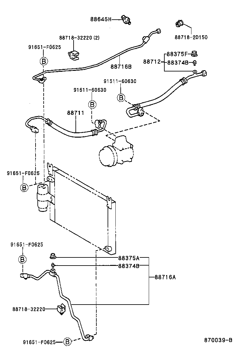  LAND CRUISER 90 |  HEATING AIR CONDITIONING COOLER PIPING