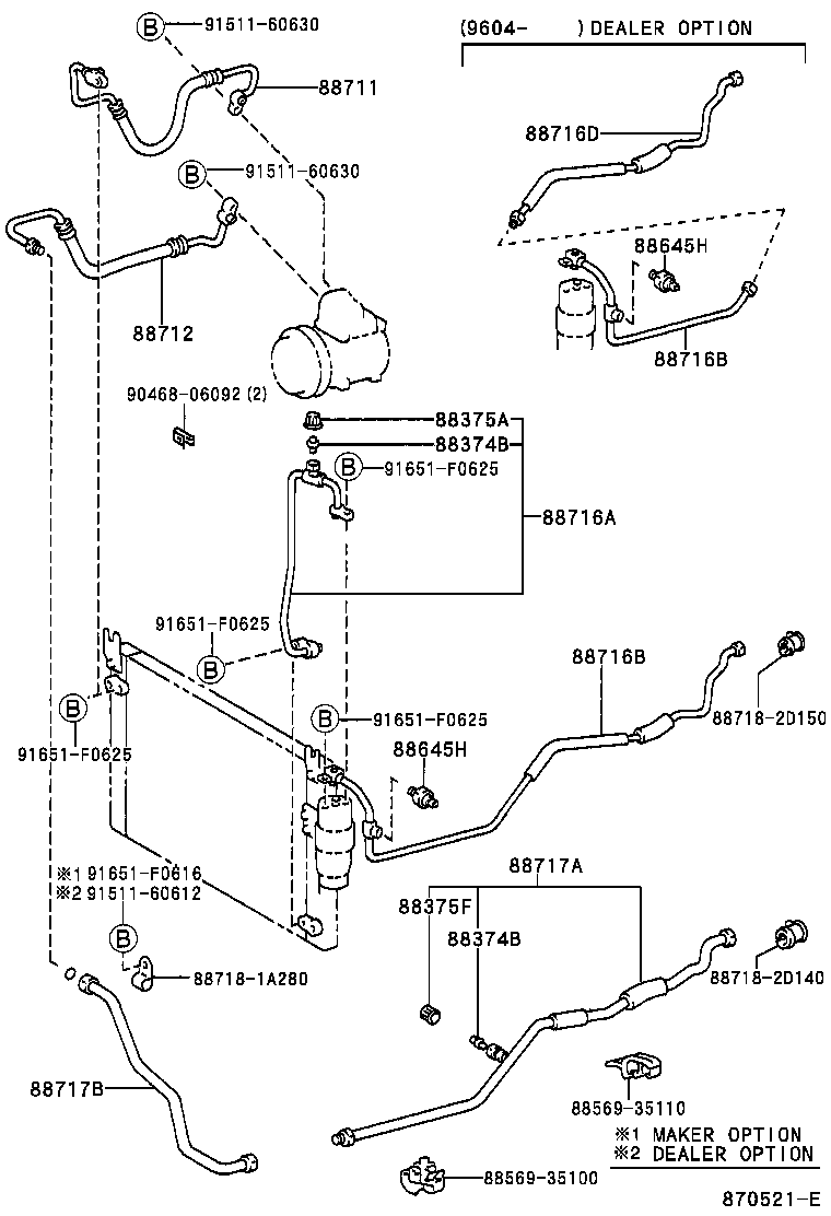  LAND CRUISER 90 |  HEATING AIR CONDITIONING COOLER PIPING