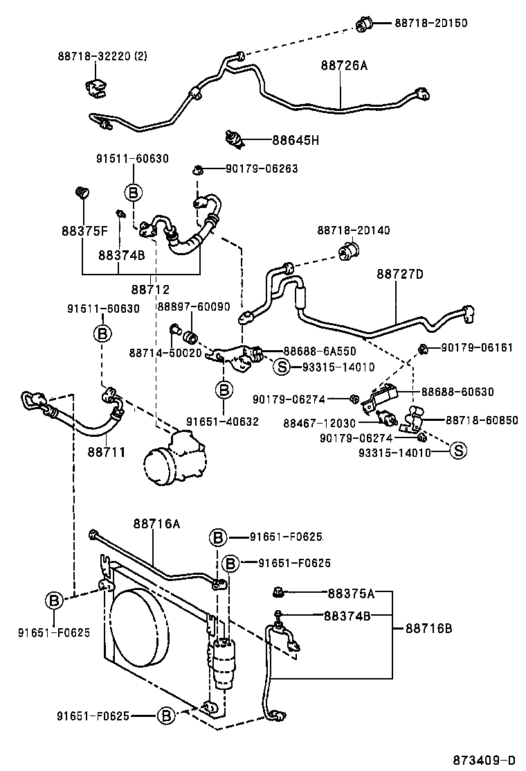  LAND CRUISER 90 |  HEATING AIR CONDITIONING COOLER PIPING