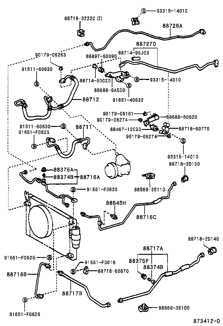  LAND CRUISER 90 |  HEATING AIR CONDITIONING COOLER PIPING