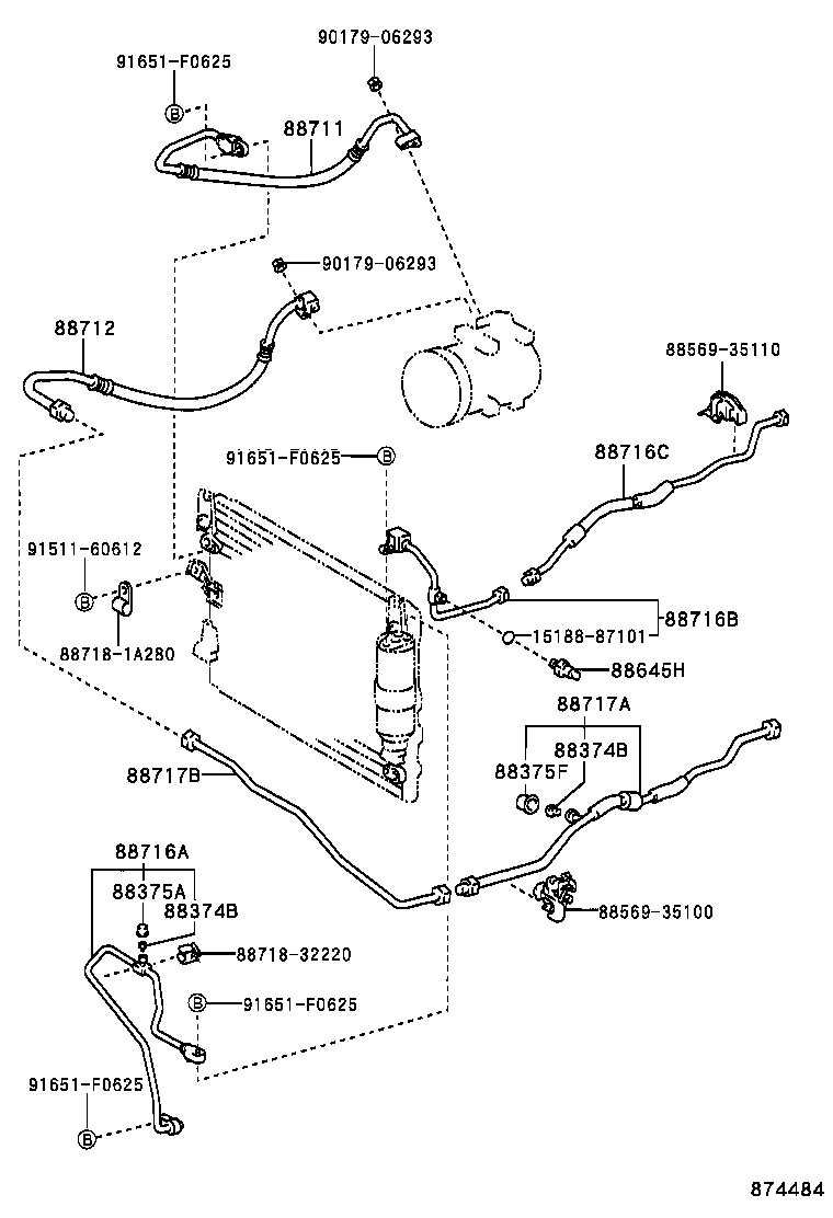  LAND CRUISER 90 |  HEATING AIR CONDITIONING COOLER PIPING