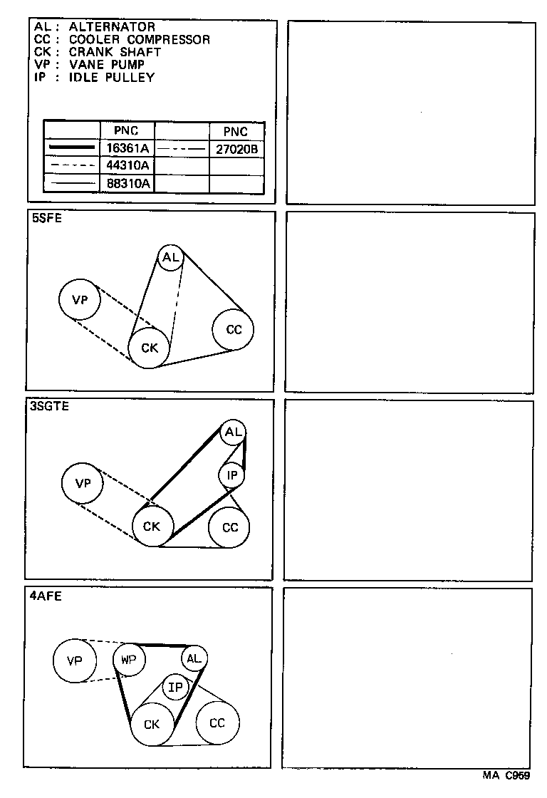  CELICA |  V BELT