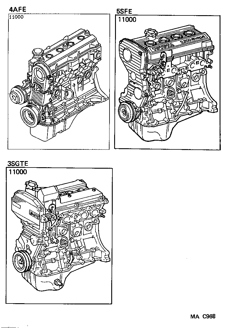  CELICA |  PARTIAL ENGINE ASSEMBLY