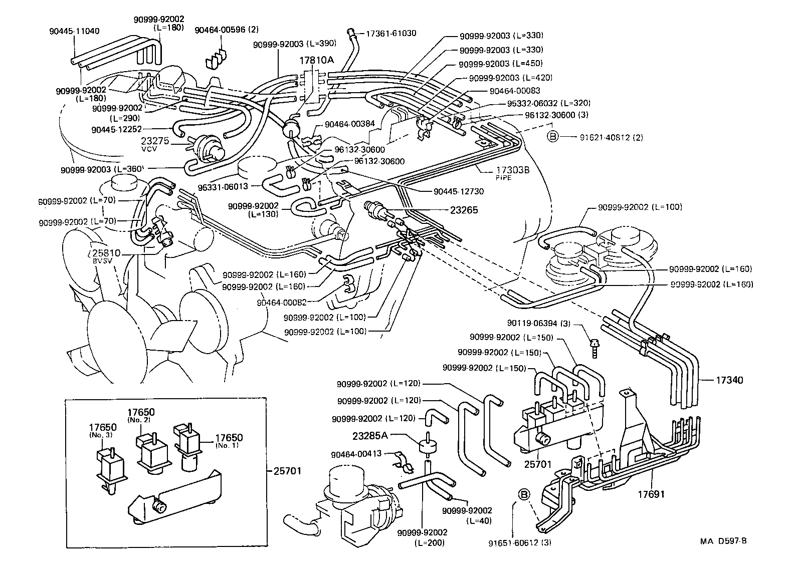  LAND CRUISER 80 |  VACUUM PIPING