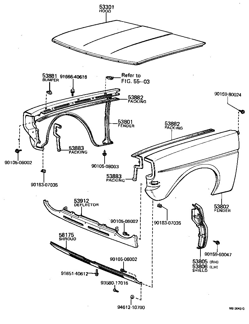  1000 |  HOOD FRONT FENDER