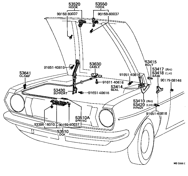  1000 |  HOOD LOCK HINGE