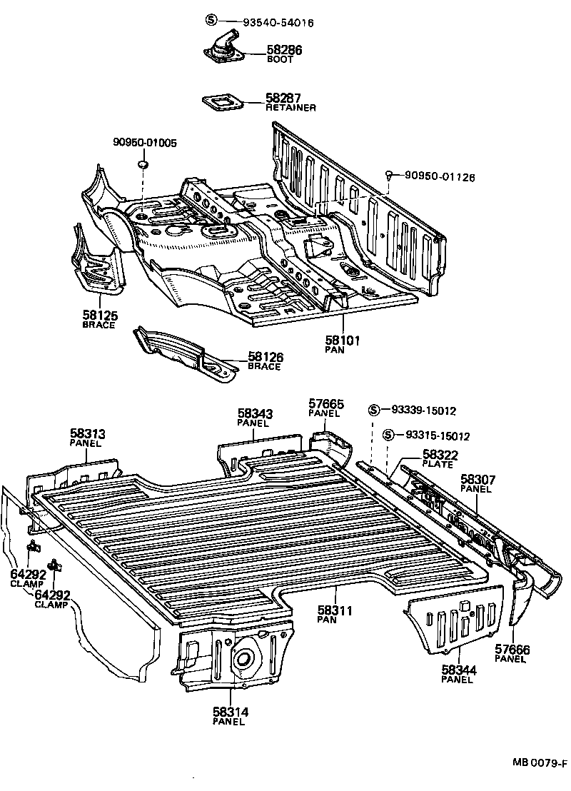  1000 |  FLOOR PAN LOWER BACK PANEL