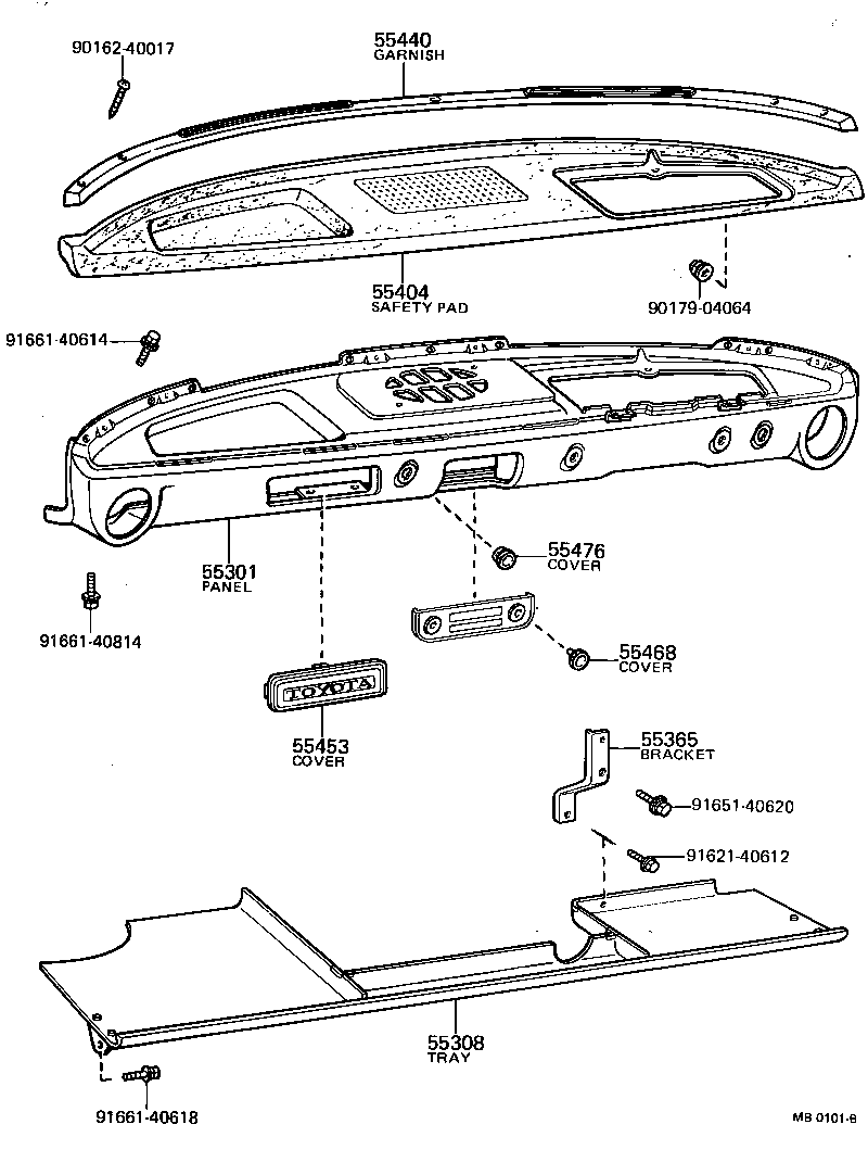  1000 |  INSTRUMENT PANEL GLOVE COMPARTMENT