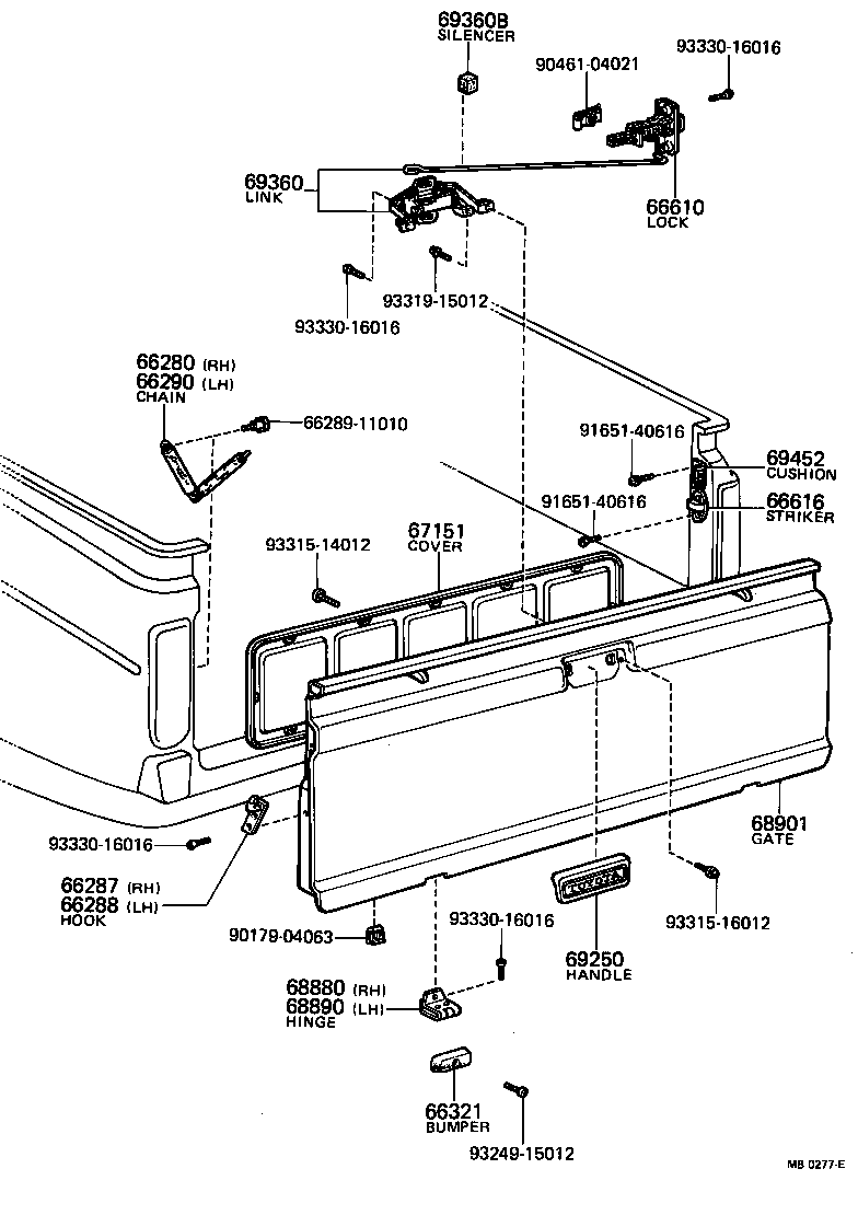  1000 |  TAIL GATE PANEL LOCK