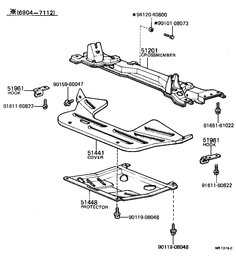  1000 |  SUSPENSION CROSSMEMBER UNDER COVER