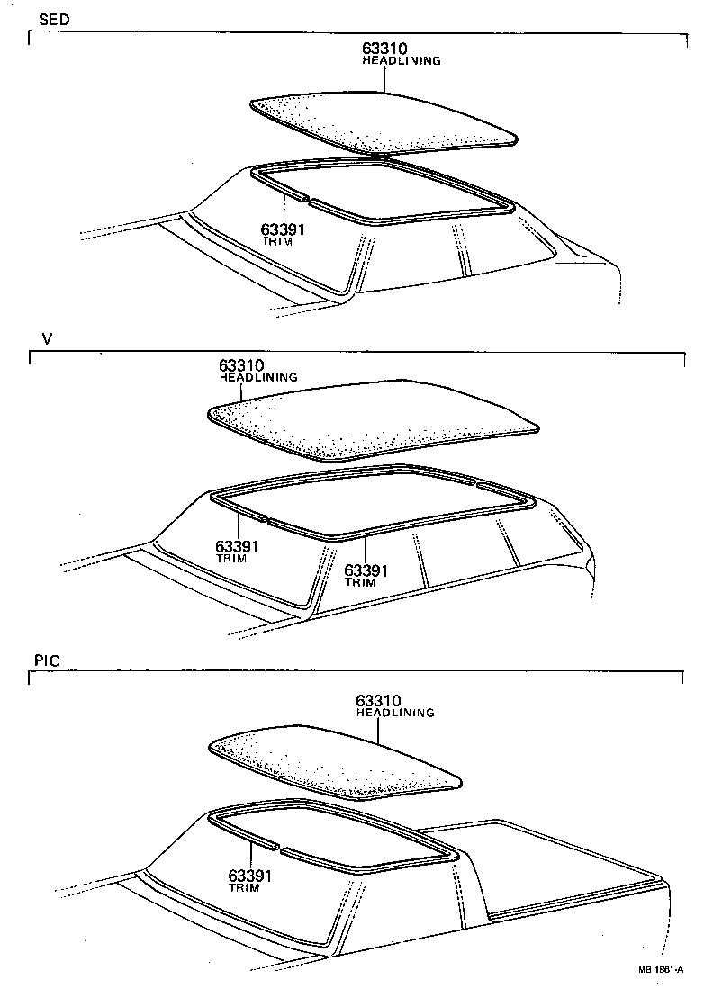  1000 |  ROOF HEADLINING SILENCER PAD