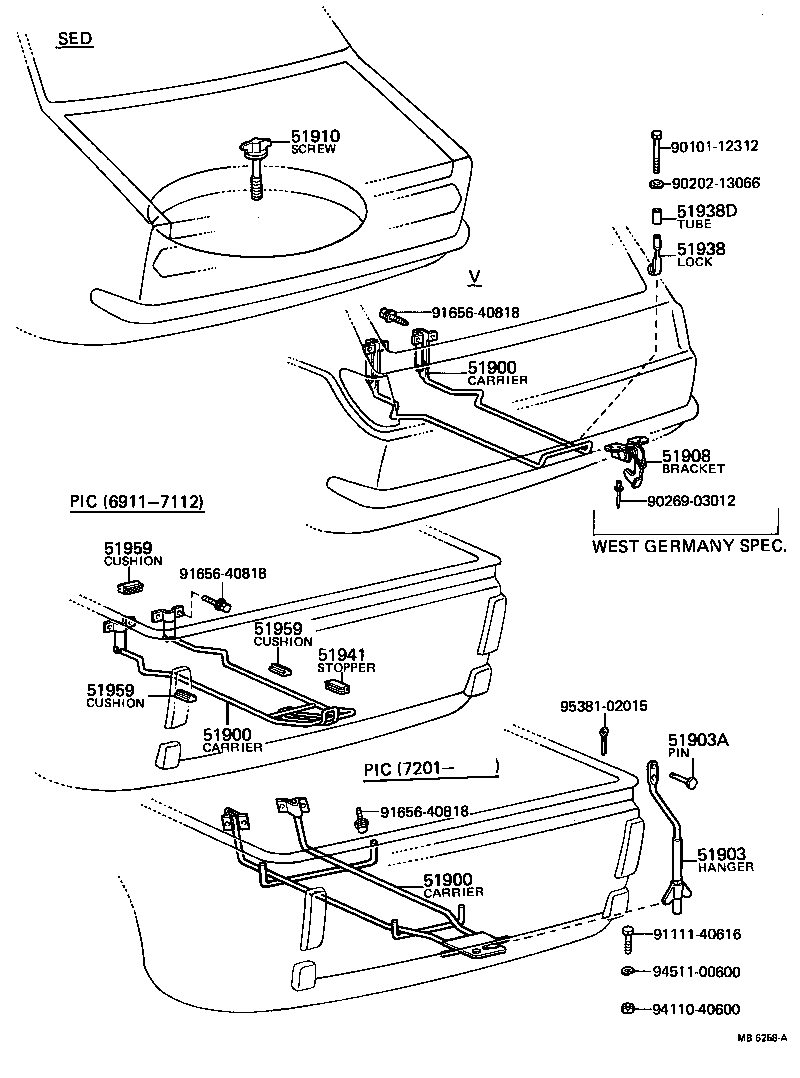  1000 |  SPARE WHEEL CARRIER