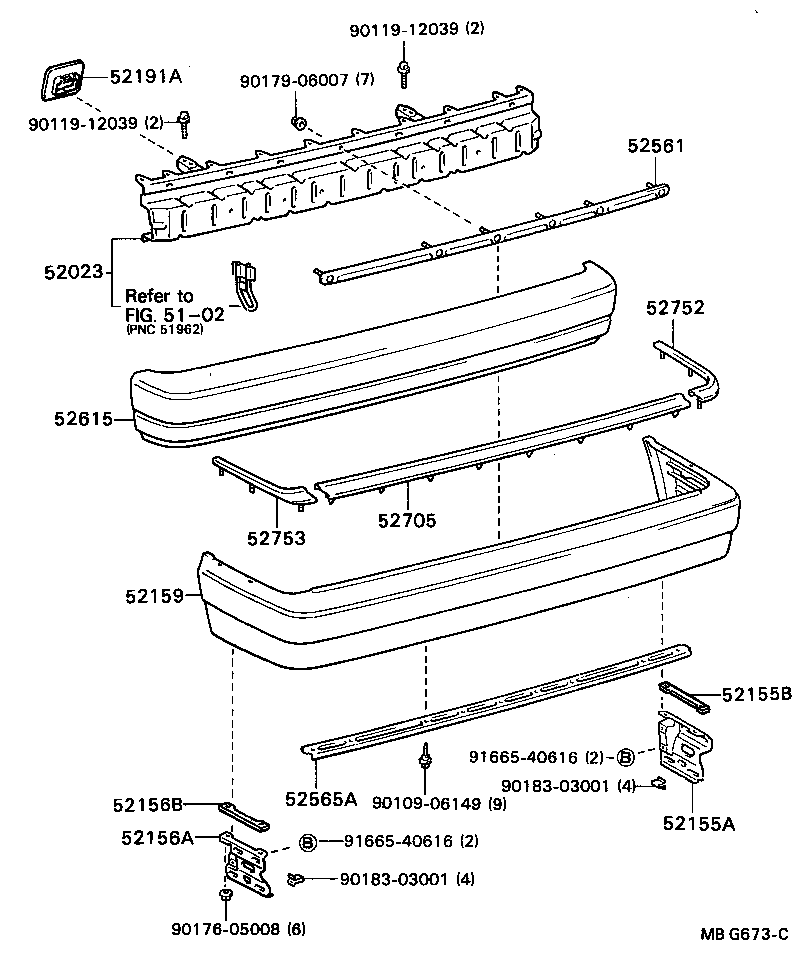  CRESSIDA |  REAR BUMPER BUMPER STAY