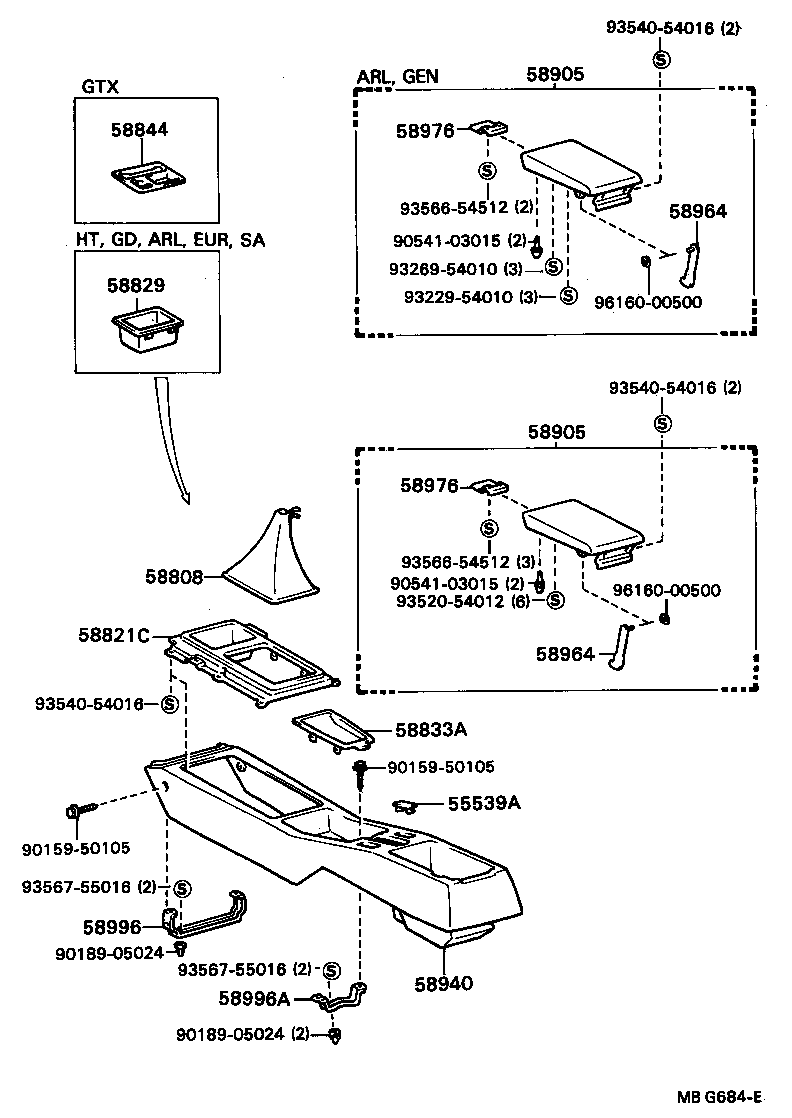  CRESSIDA |  CONSOLE BOX BRACKET