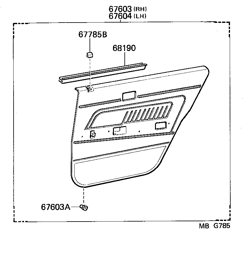  CRESSIDA |  REAR DOOR PANEL GLASS