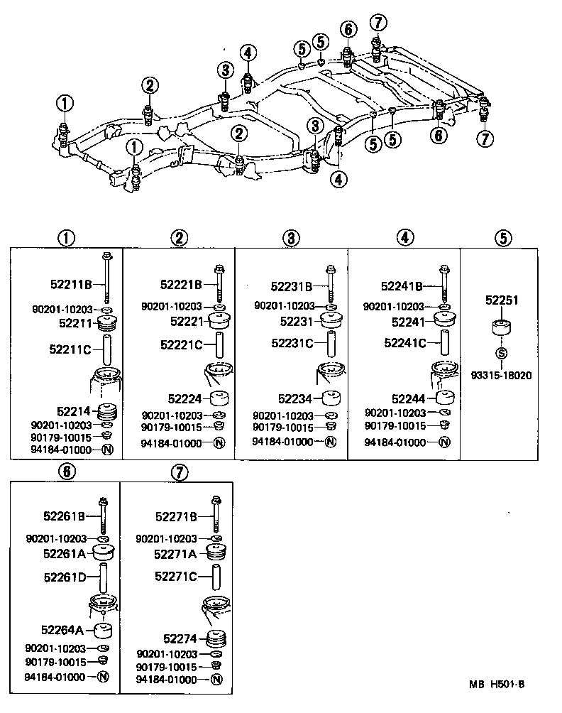  LAND CRUISER 70 |  CAB MOUNTING BODY MOUNTING