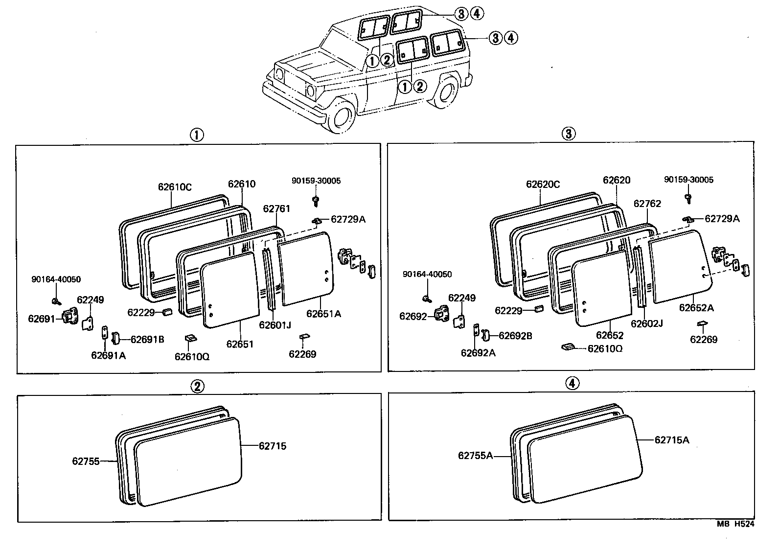  LAND CRUISER 70 |  SIDE WINDOW