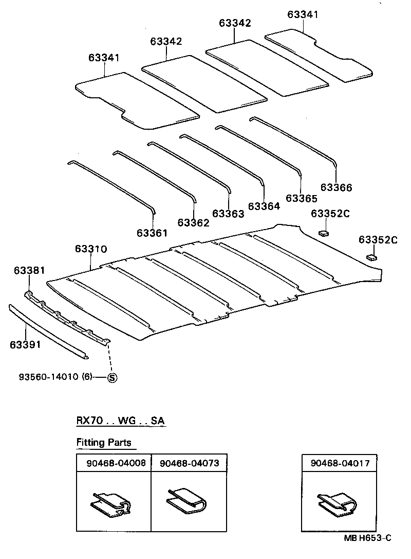  CRESSIDA |  ROOF HEADLINING SILENCER PAD