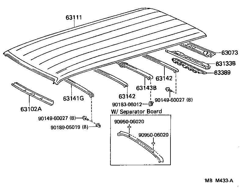  HIACE VAN COMUTER |  ROOF PANEL BACK PANEL