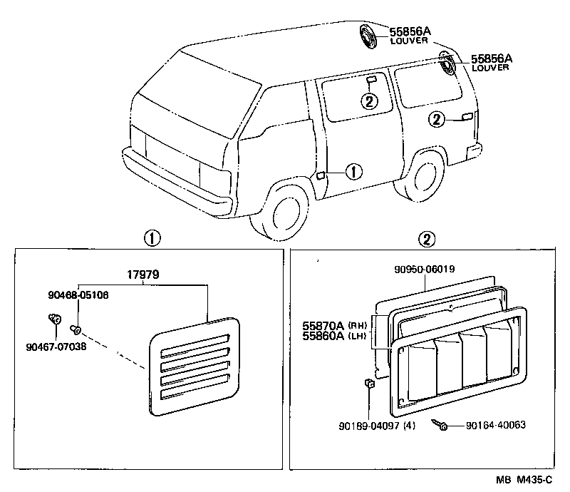  HIACE VAN COMUTER |  REAR VENTILATOR ROOF VENTILATOR