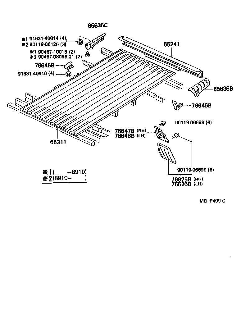  4 RUNNER TRUCK |  REAR BODY FLOOR FENDER