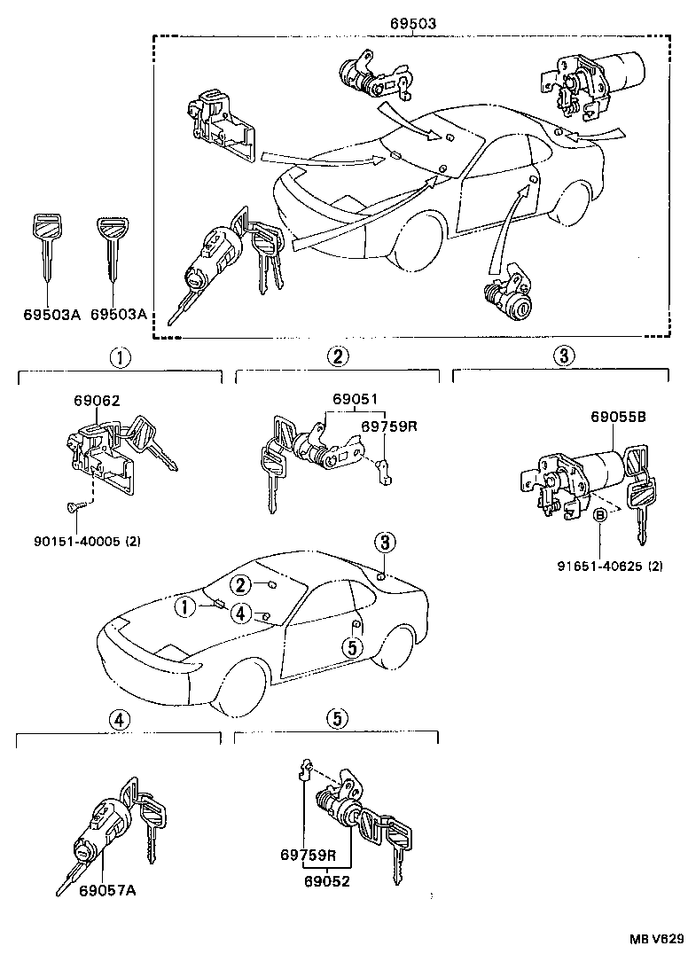  CELICA |  LOCK CYLINDER SET