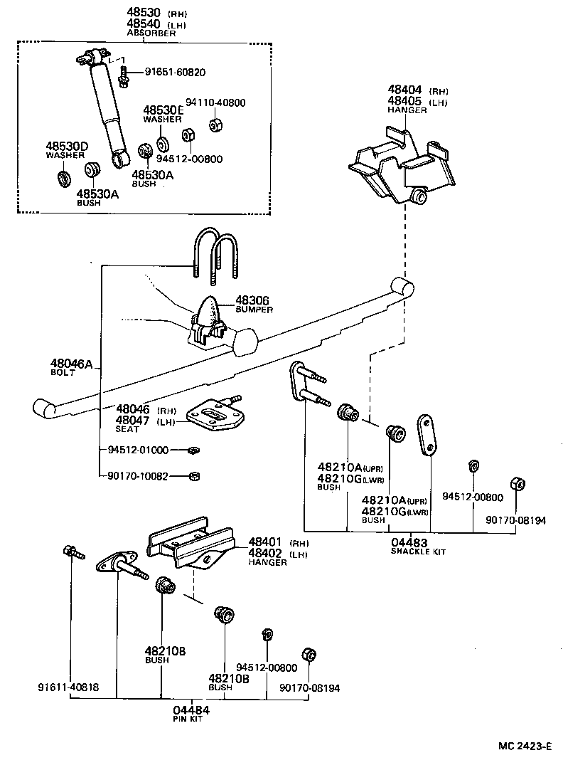  1000 |  REAR SPRING SHOCK ABSORBER