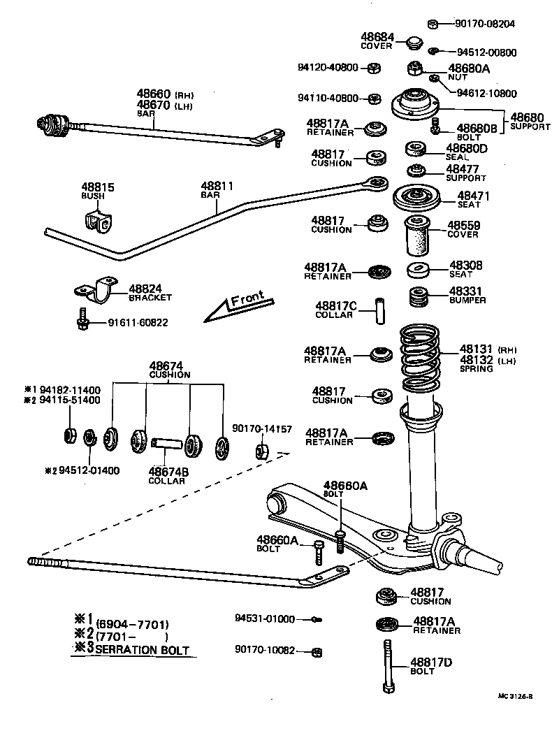  1000 |  FRONT SPRING SHOCK ABSORBER