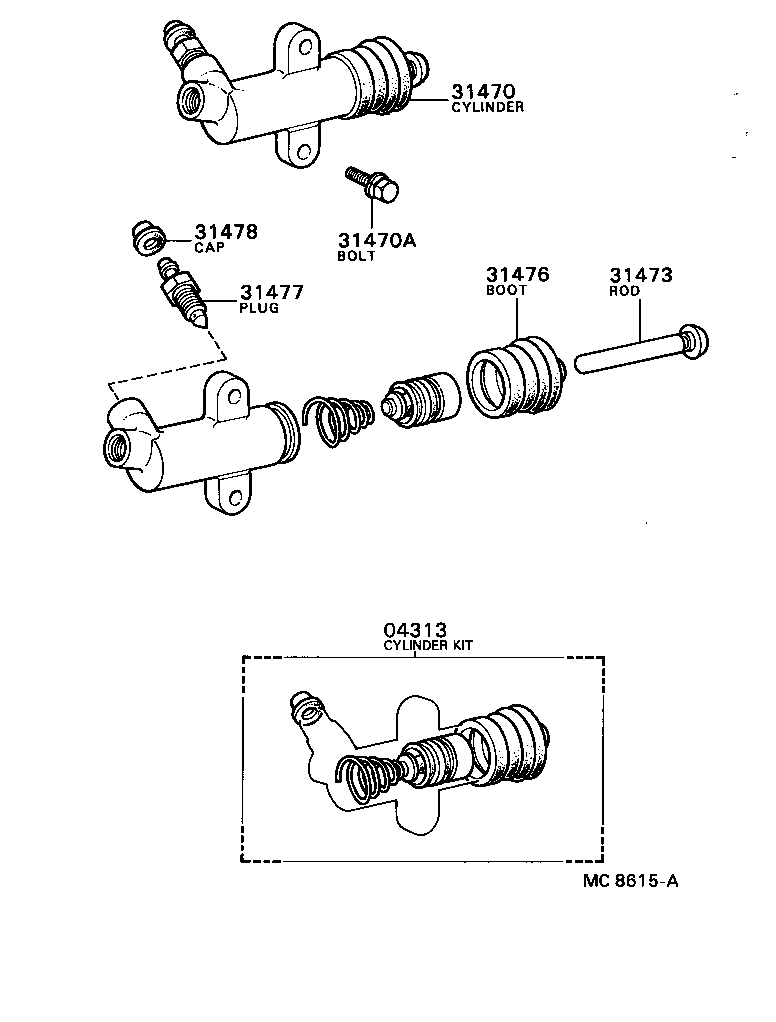  CORONA FR |  CLUTCH RELEASE CYLINDER