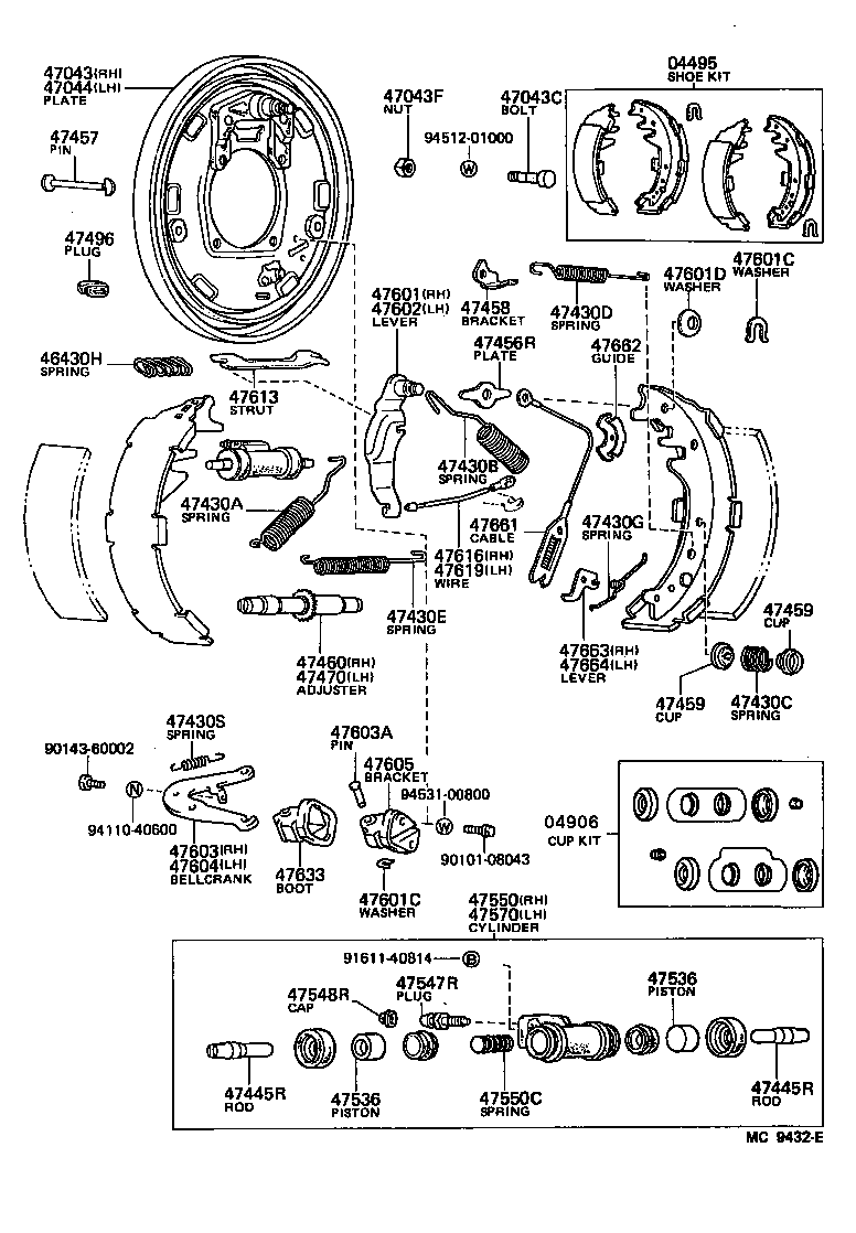  HIACE VAN COMUTER |  REAR DRUM BRAKE WHEEL CYLINDER BACKING PLATE