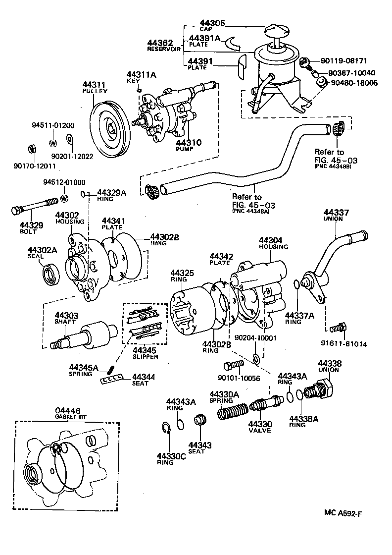  HILUX |  VANE PUMP RESERVOIR POWER STEERING