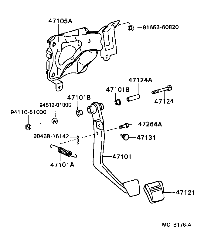  CRESSIDA |  BRAKE PEDAL BRACKET