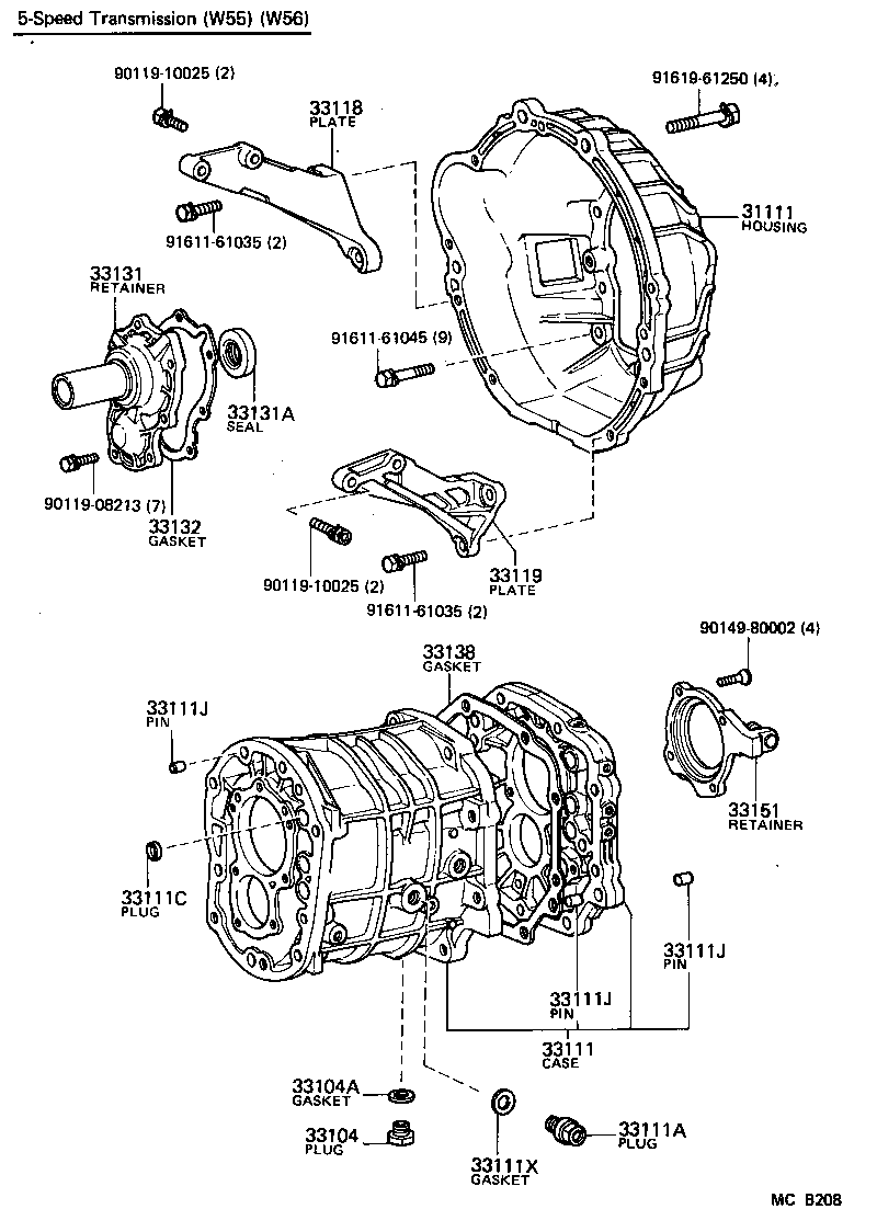  HILUX |  CLUTCH HOUSING TRANSMISSION CASE MTM