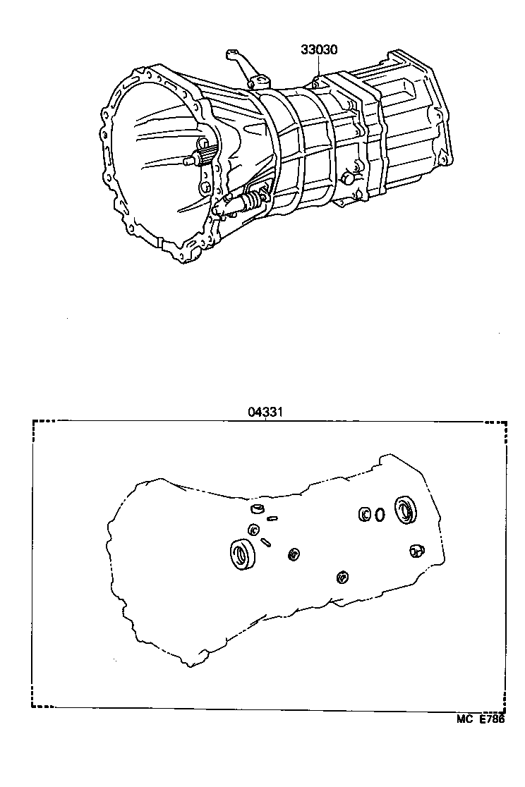  HIACE VAN COMUTER |  TRANSAXLE OR TRANSMISSION ASSY GASKET KIT MTM