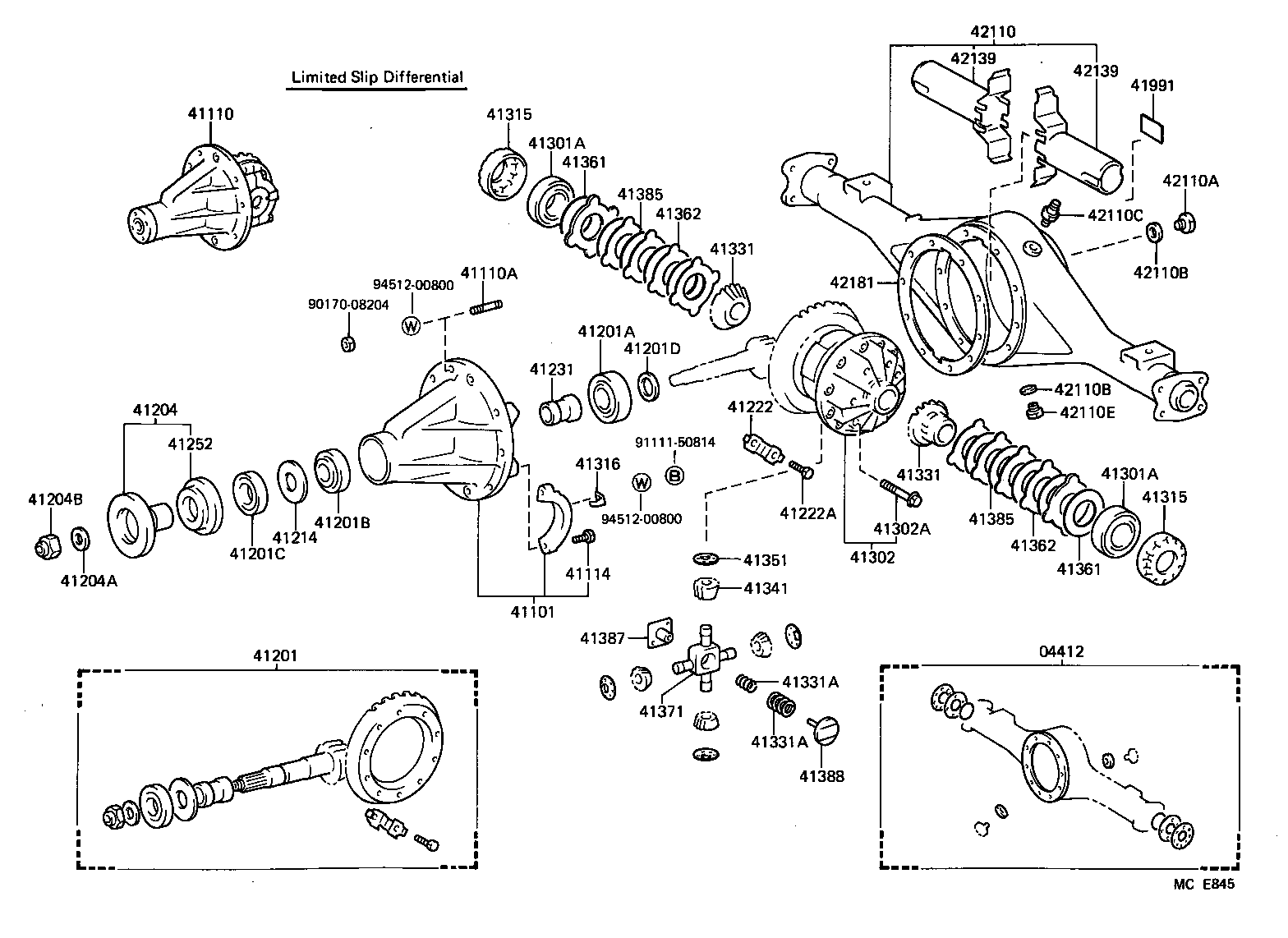  HIACE VAN COMUTER |  REAR AXLE HOUSING DIFFERENTIAL