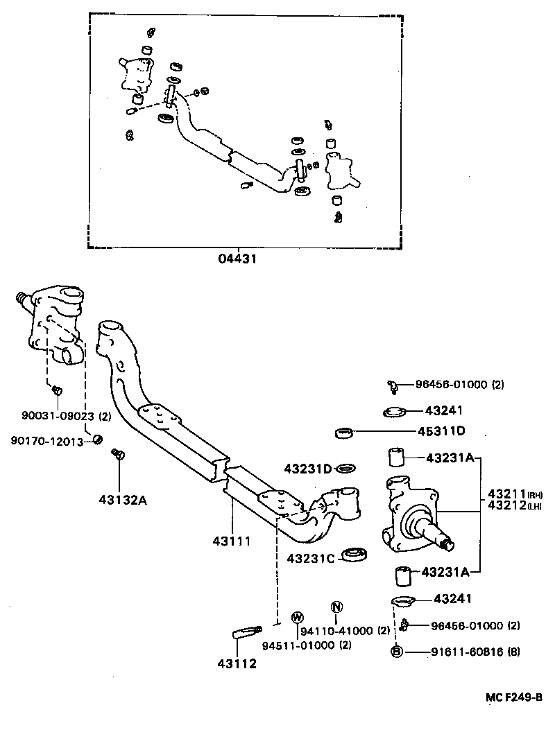  DYNA200 |  FRONT AXLE ARM STEERING KNUCKLE