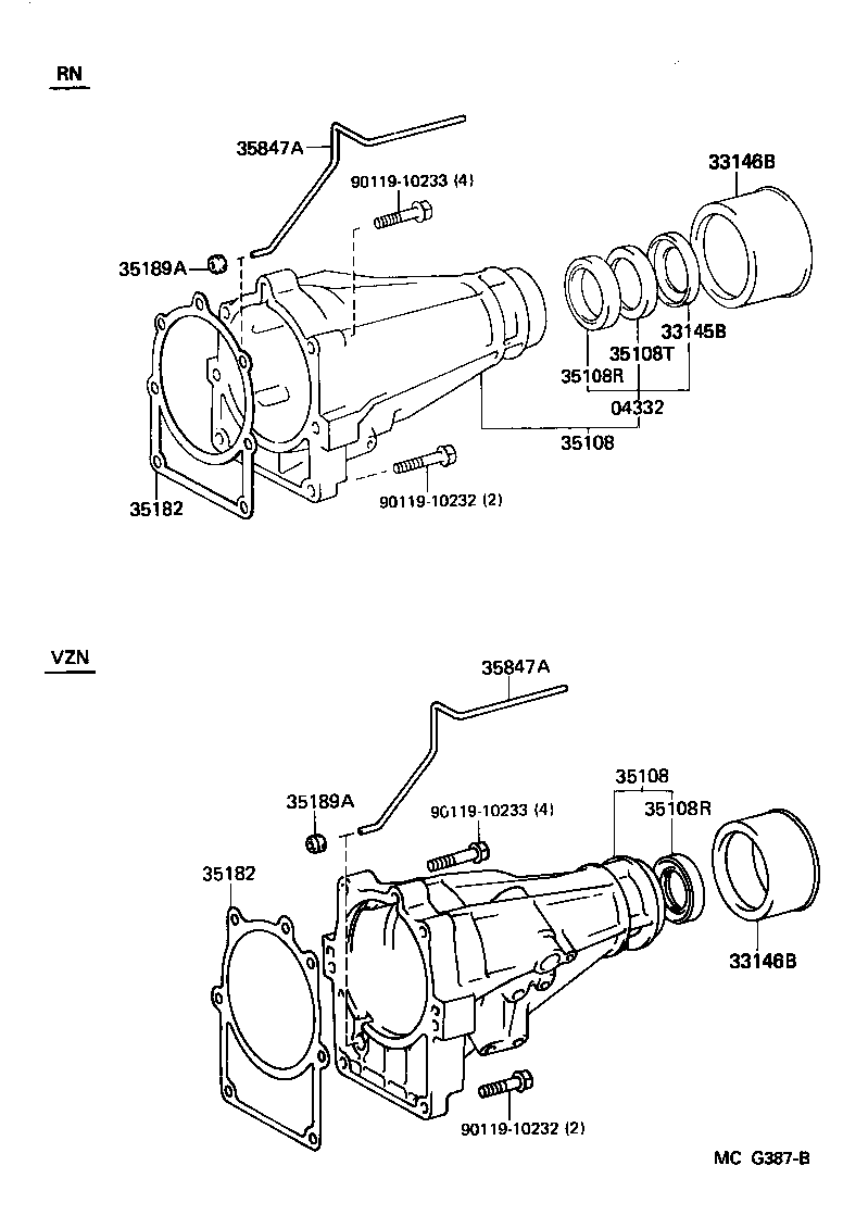  4 RUNNER TRUCK |  EXTENSION HOUSING ATM