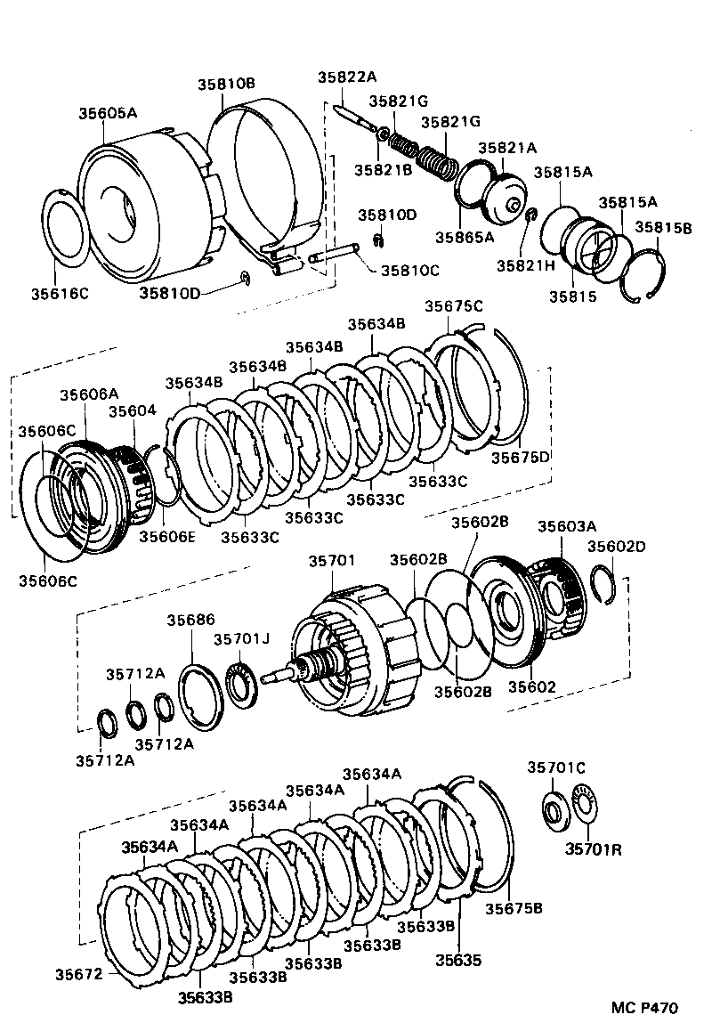  SUPRA |  BRAKE BAND MULTIPLE DISC CLUTCH ATM