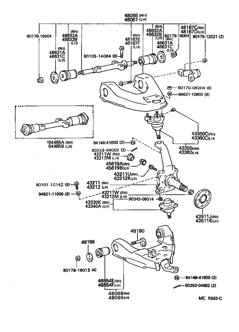  4 RUNNER TRUCK |  FRONT AXLE ARM STEERING KNUCKLE