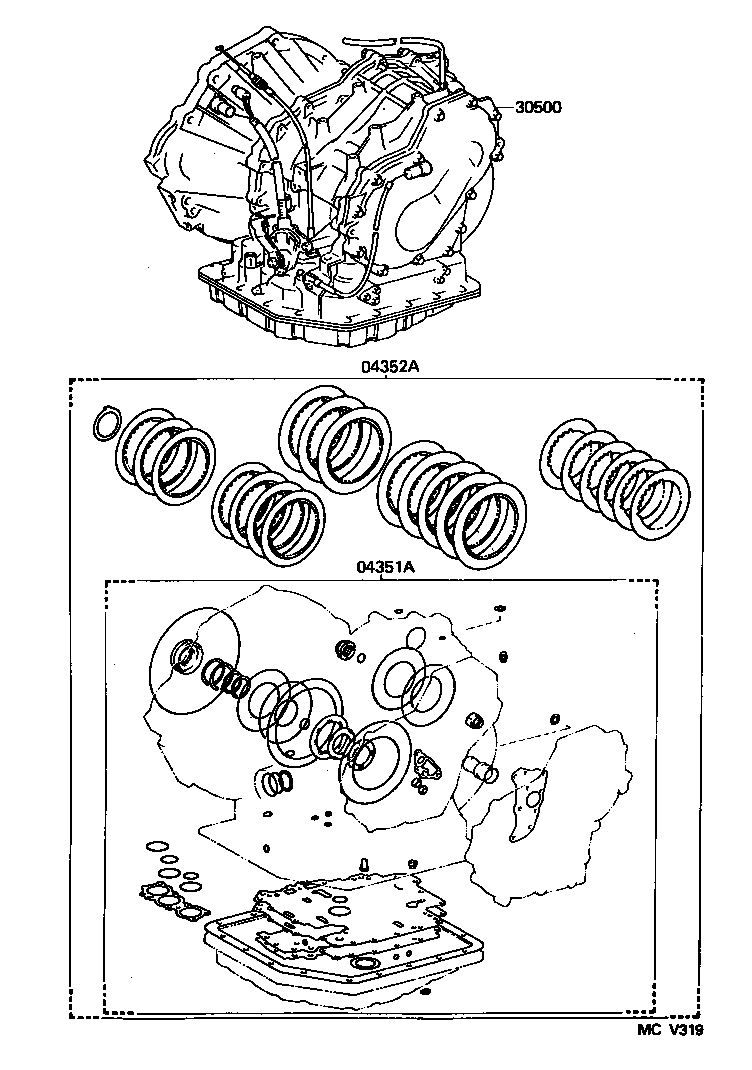  RAV4 |  TRANSAXLE OR TRANSMISSION ASSY GASKET KIT ATM