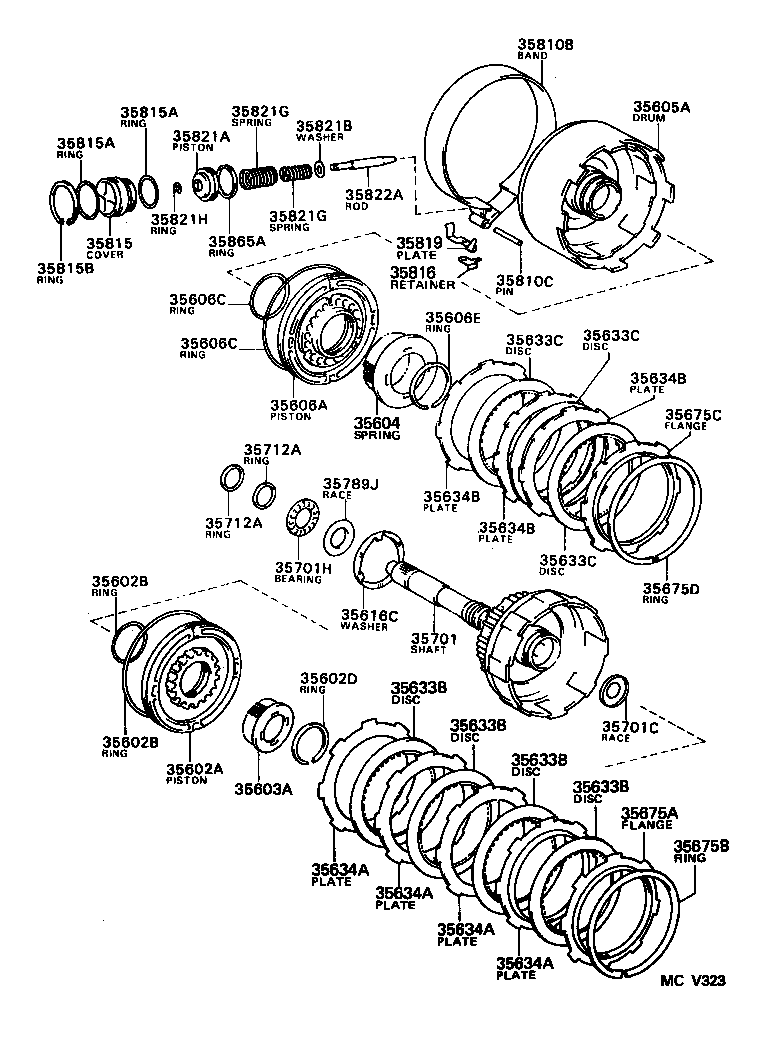  RAV4 |  BRAKE BAND MULTIPLE DISC CLUTCH ATM