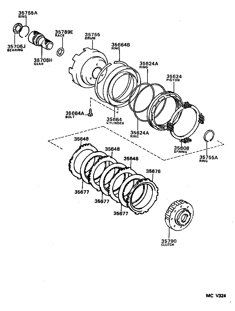  RAV4 |  CENTER SUPPORT PLANETARY SUN GEAR ATM