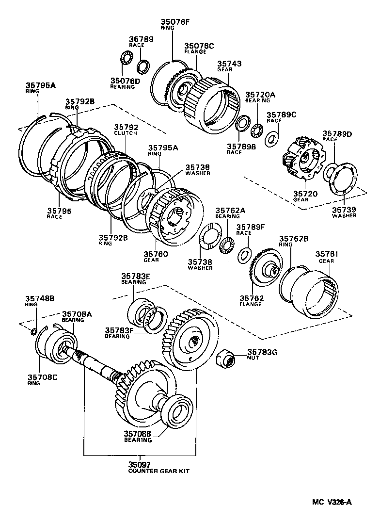  RAV4 |  PLANETARY GEAR REVERSE PISTON COUNTER GEAR ATM