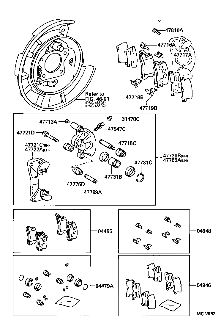  CAMRY SED |  REAR DISC BRAKE CALIPER DUST COVER