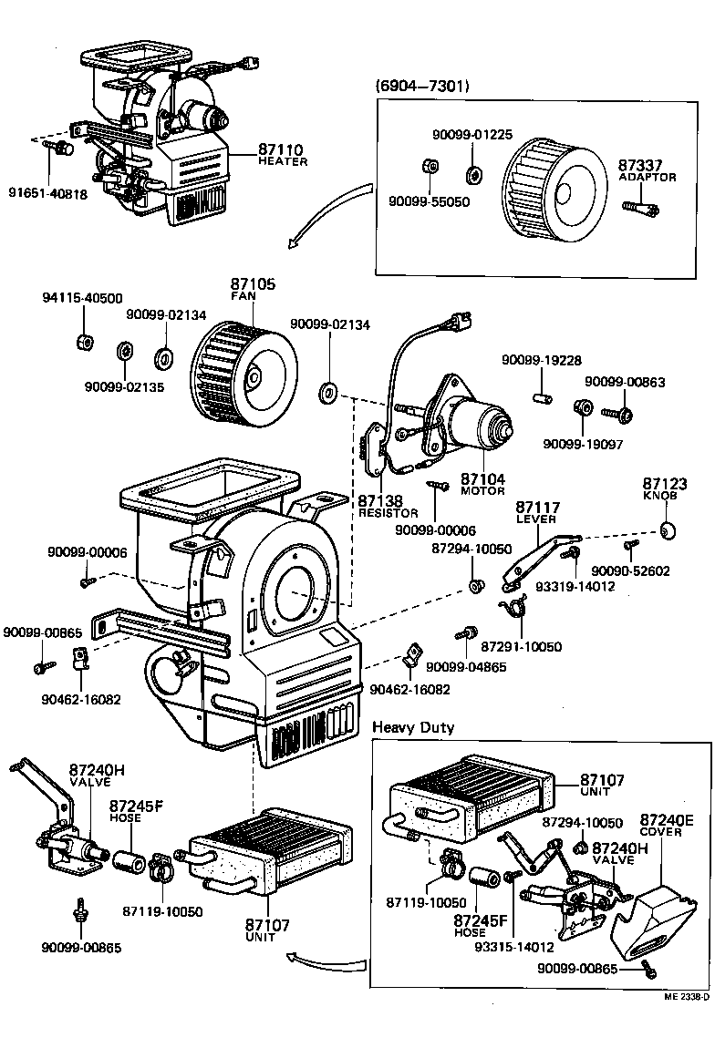  1000 |  HEATING AIR CONDITIONING HEATER UNIT BLOWER