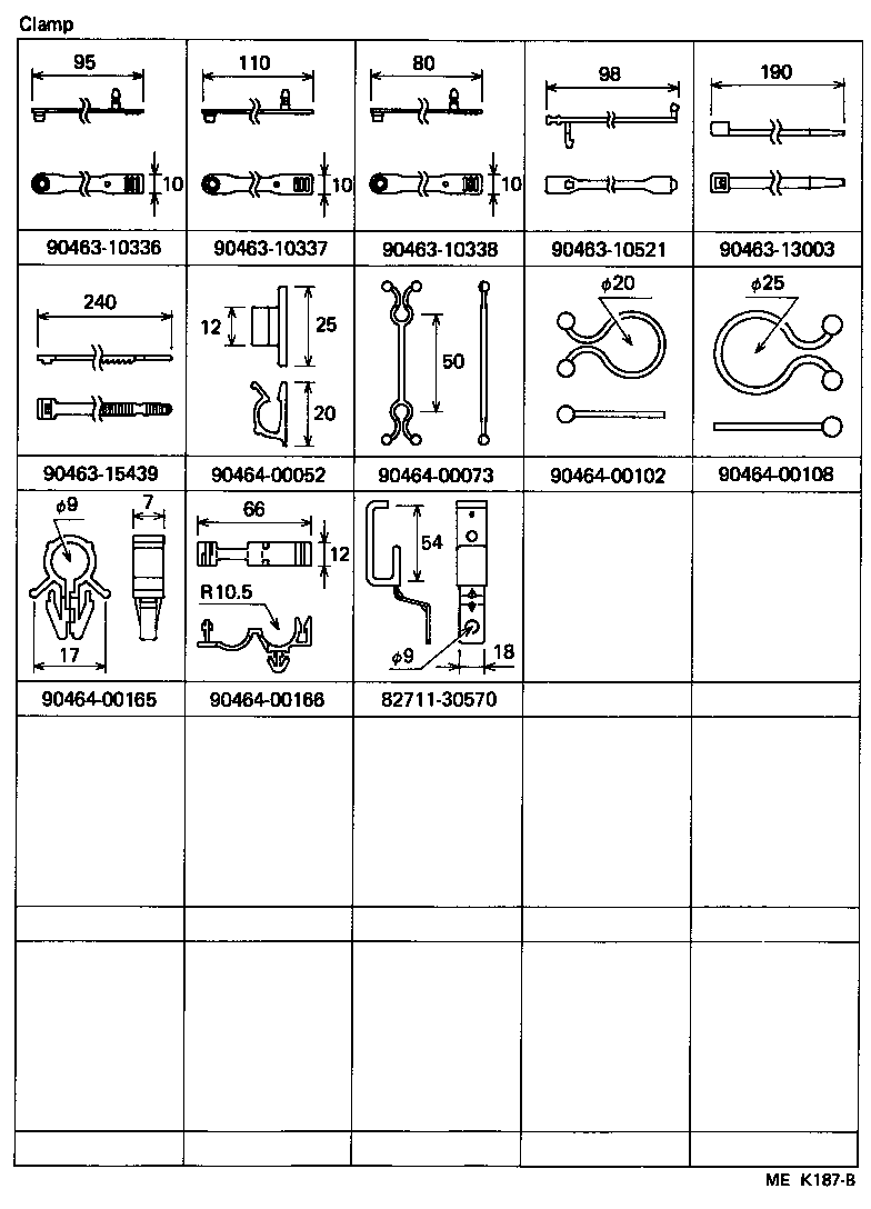  HIACE VAN COMUTER |  WIRING CLAMP