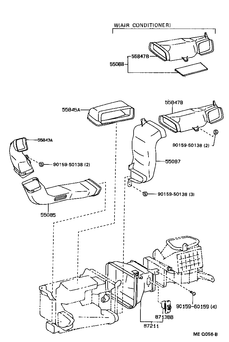  LAND CRUISER 80 |  HEATING AIR CONDITIONING CONTROL AIR DUCT