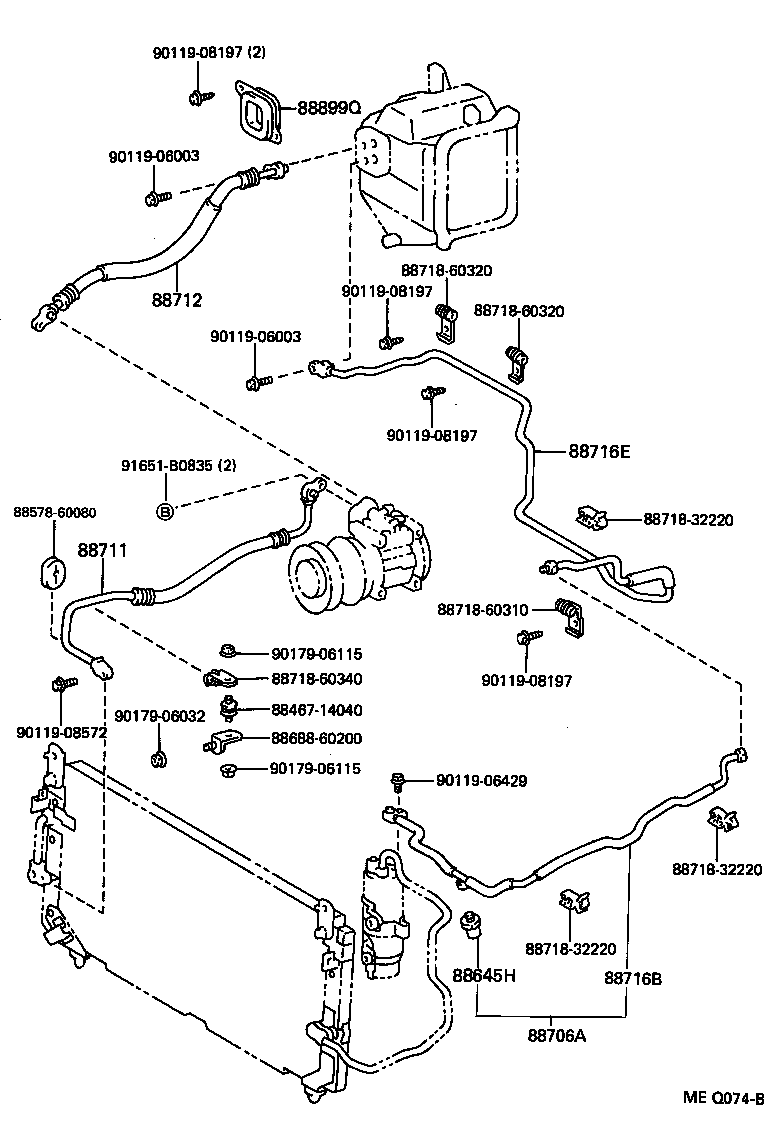  LAND CRUISER 80 |  HEATING AIR CONDITIONING COOLER PIPING